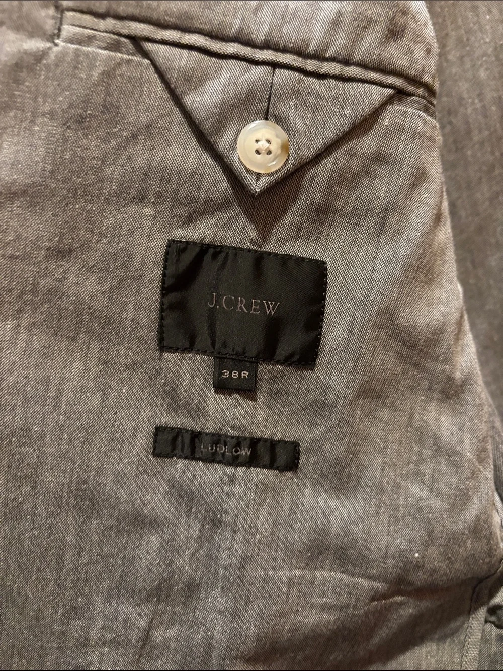J. Crew Gray Linen-Blend Two-Button Sport Coat